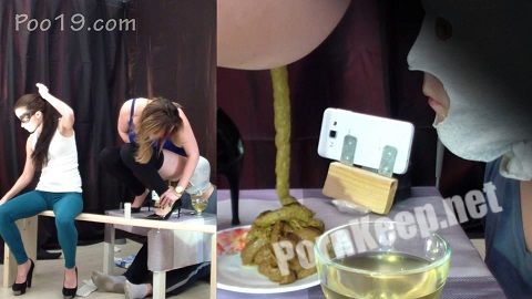 [Poo19] MilanaSmelly - 2 mistresses cooked a delicious shit breakfast for a slave (HD 720p, 652 MB)