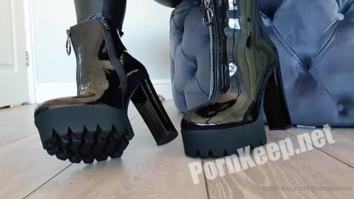 Goddess Evie - My Black Shiny Ankle Boots Are So Hot Arent They (FullHD 1080p, 171.36 MB)